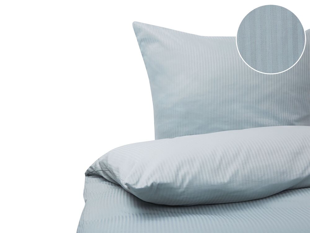 Duvet Cover Set AVONDALE 155 x 220 cm Sateen Cotton Grey