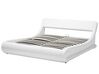 Faux Leather EU Super King Ottoman Bed White AVIGNON_689746