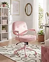 Desk Chair PARAMUS Faux Leather Pastel Pink