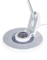 Metal LED Desk Lamp with USB Port Silver and White CORVUS_854197