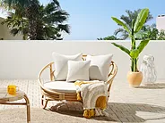 Garden Daybed ROSSANO Rattan Natural_1155512