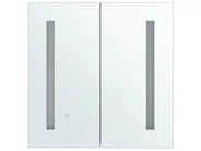 Szafka łazienkowa wisząca z lustrem LED CHABUNCO 60 cm 60 cm Biały_811263