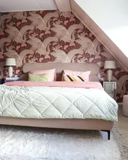 Letto Bouclé LESSAY 180 x 200 cm Tortora_1018365