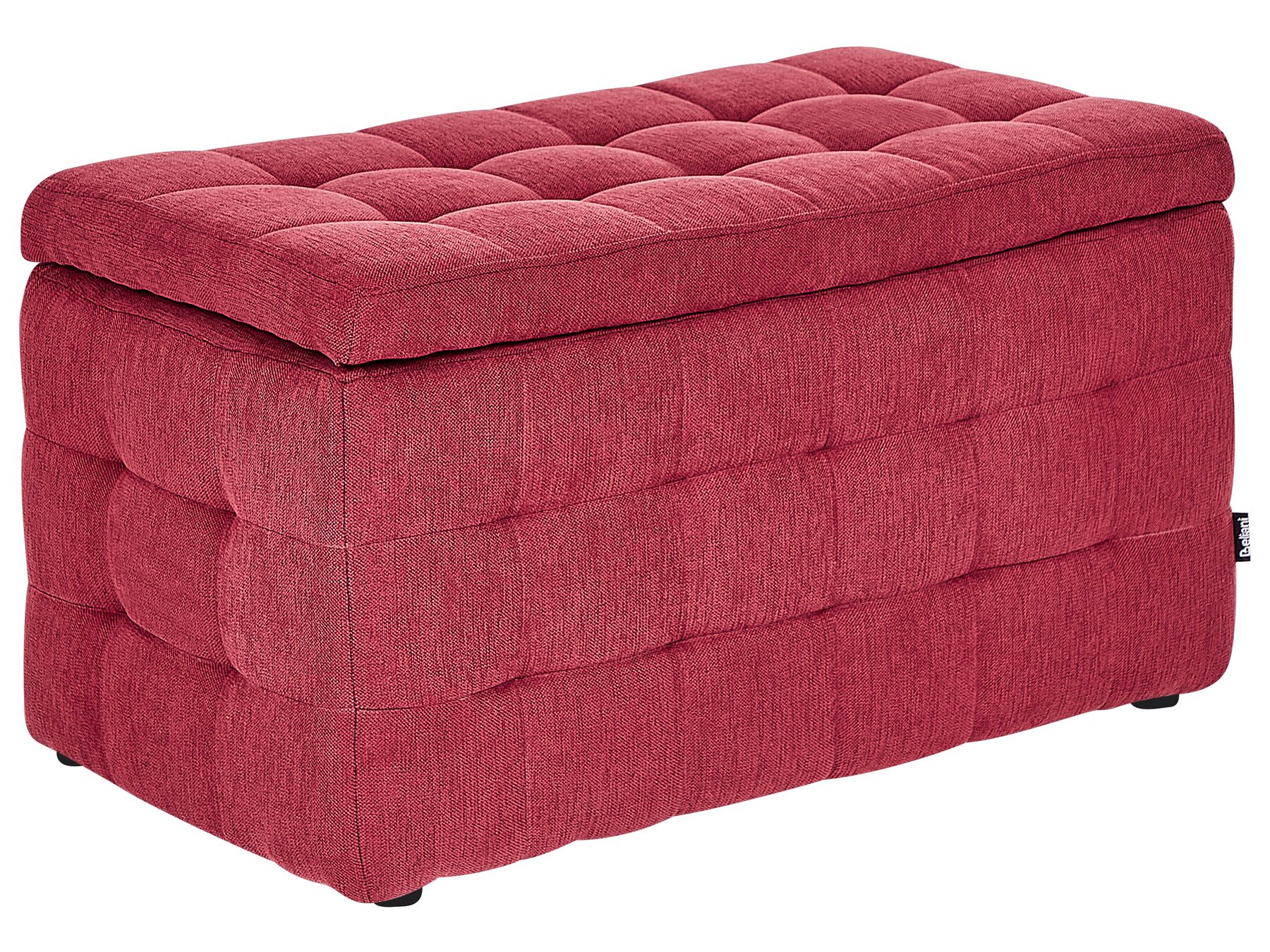 Ottoman coffre en tissu rouge MICHIGAN_927049