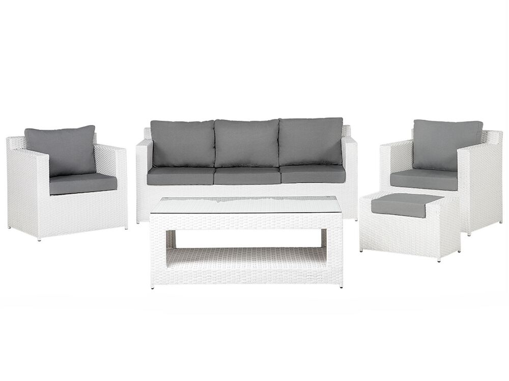 White rattan garden furniture discount