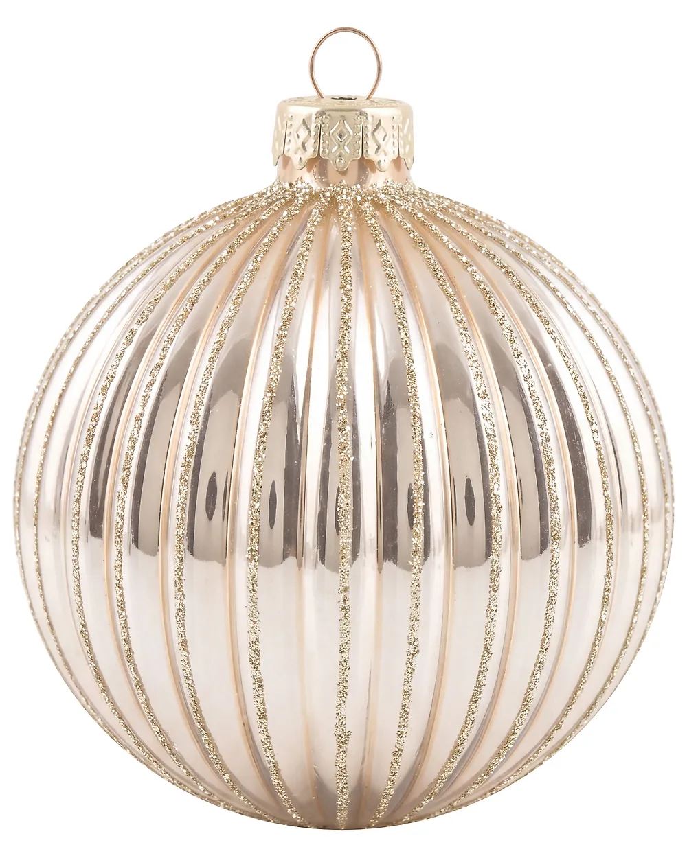 Set of 40 Baubles FROSTICE Glass Gold_1192181