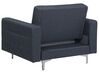 Conjunto de sofás reclináveis com 5 lugares em tecido cinzento escuro ABERDEEN_719109