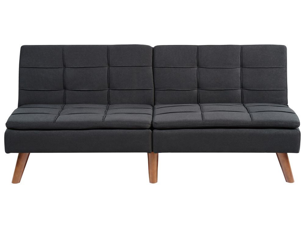 Schlafsofa 3-Sitzer RONNE Stoff Schwarz