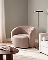 Swivel Armchair TORE Swivel Fabric Taupe