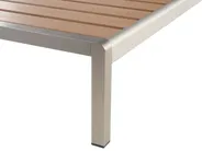 Sun Lounger NARDO Reclining Metal Brown_449186