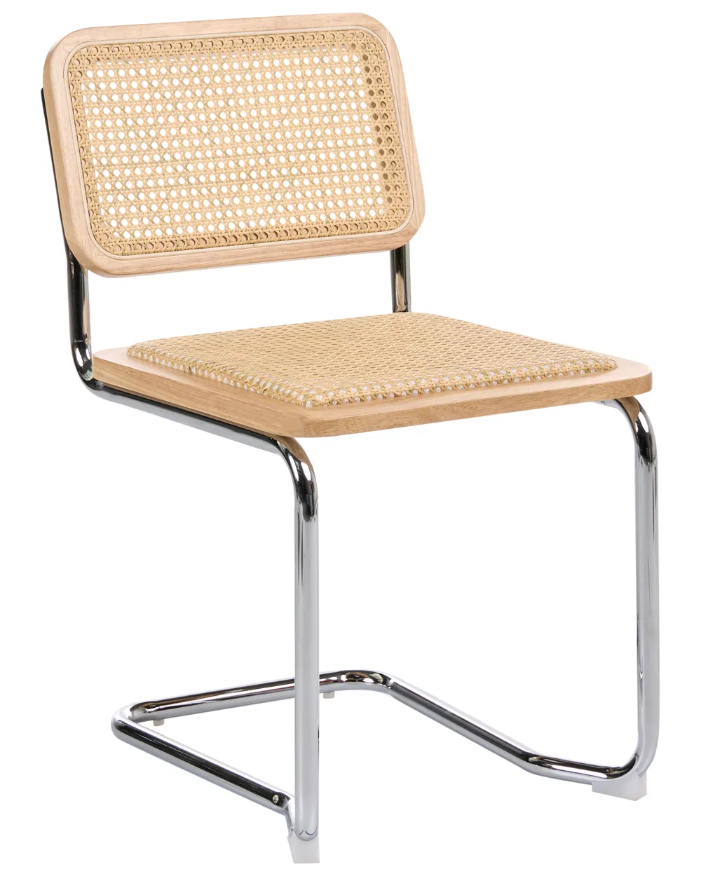 Set of 2 Dining Chairs CORDOVA Rattan Light Brown_1061937