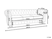 Divano 3 posti CHESTERFIELD Velluto Marrone scuro_1065056