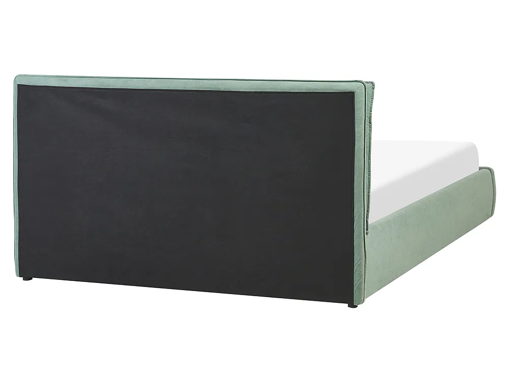 Ottoman Bed BAJONNA Velvet Mint Green 160 x 200 cm (EU King Size)_842844