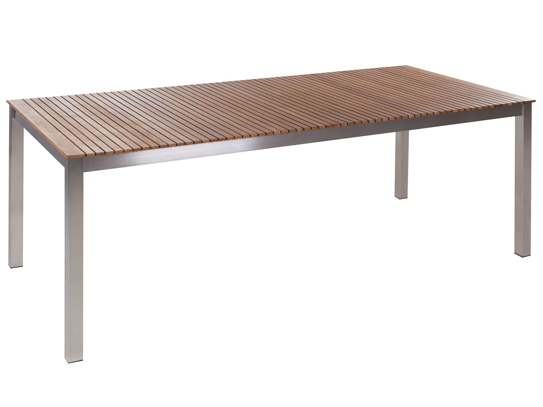 Tavolo da giardino acciaio e legno di teak 200 x 90 cm VIAREGGIO II_882913