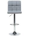 Set of 2 Adjustable Bar Stools Grey MARION_688857