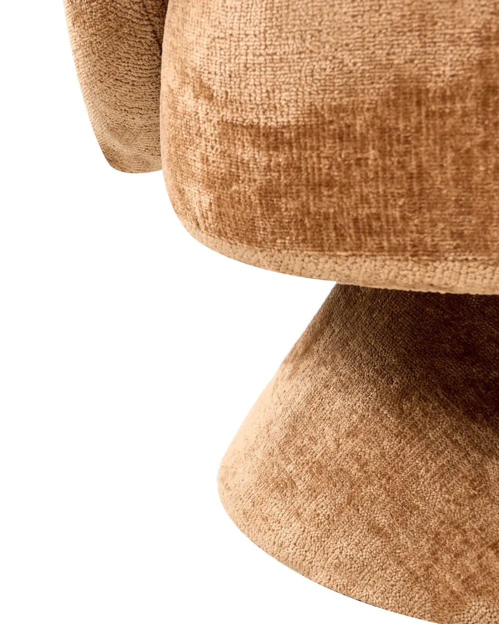 Swivel Armchair LIEKSA Chenille Golden Brown_1027626