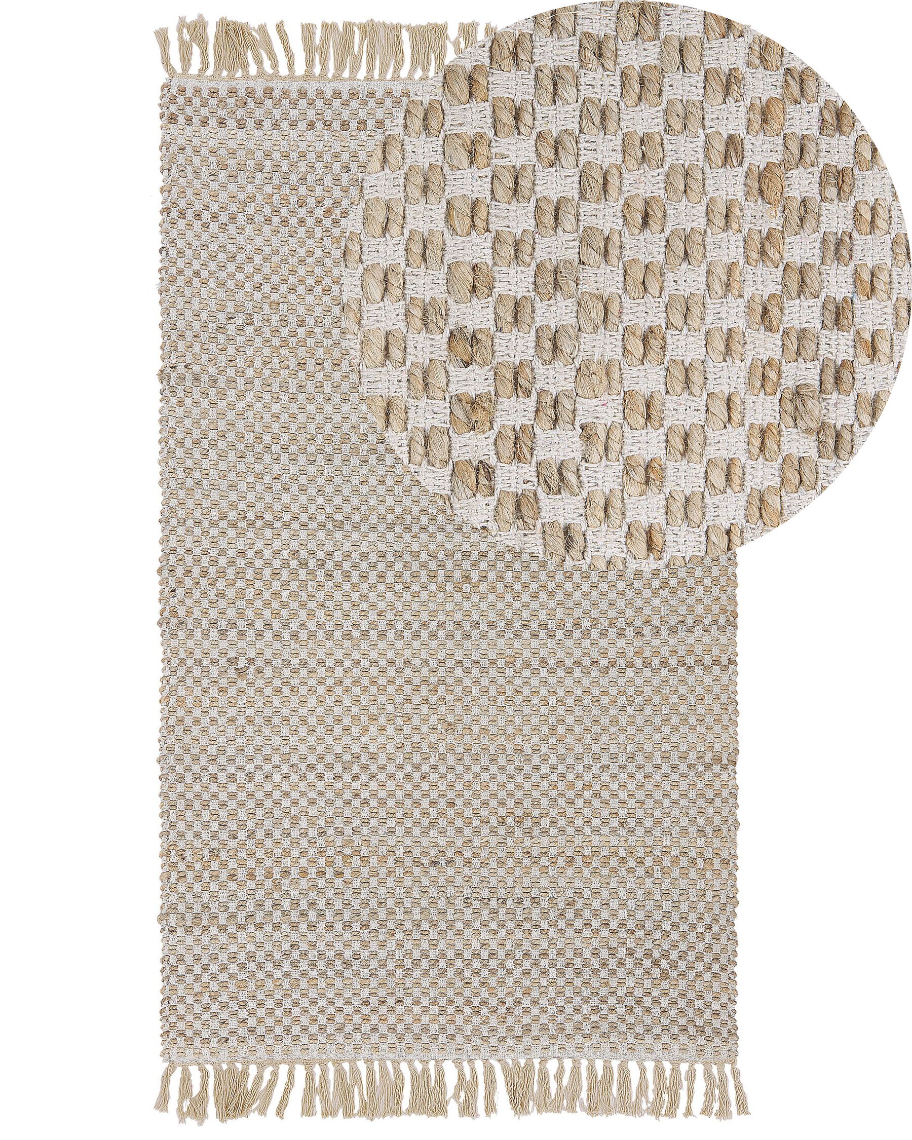 Vloerkleed jute beige 80 x 150 ZERDALI_807266