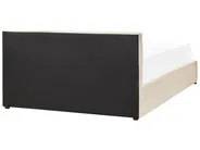 Ottoman Bed BOUSSE Velvet Light Beige 140 x 200 cm (EU Double)_862616