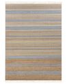 Teppich Jute beige / hellblau 160 x 230 cm Streifenmuster Kurzflor zweiseitig TALPUR_850039