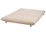 Sofa Bed 2 Seater ABISKO Faux Linen Beige_1030854