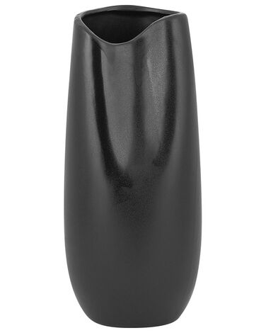 Vaso decorativo gres porcellanato nero 32 cm DERBE