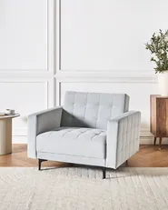 Armchair ABERDEEN Velvet Light Grey_984145