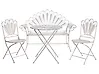 Bistro Set with Bench PAVIA Metal Off-White