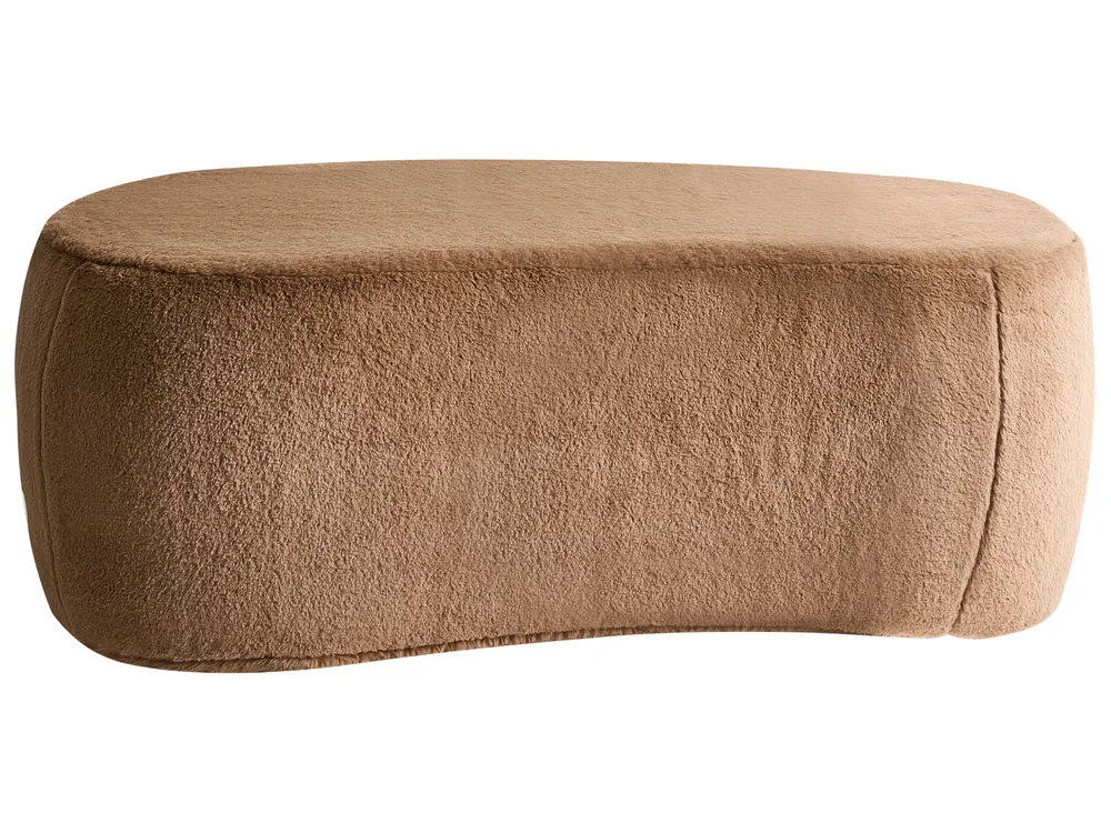 Pouffe BAYARD Faux Fur Light Brown_1012205