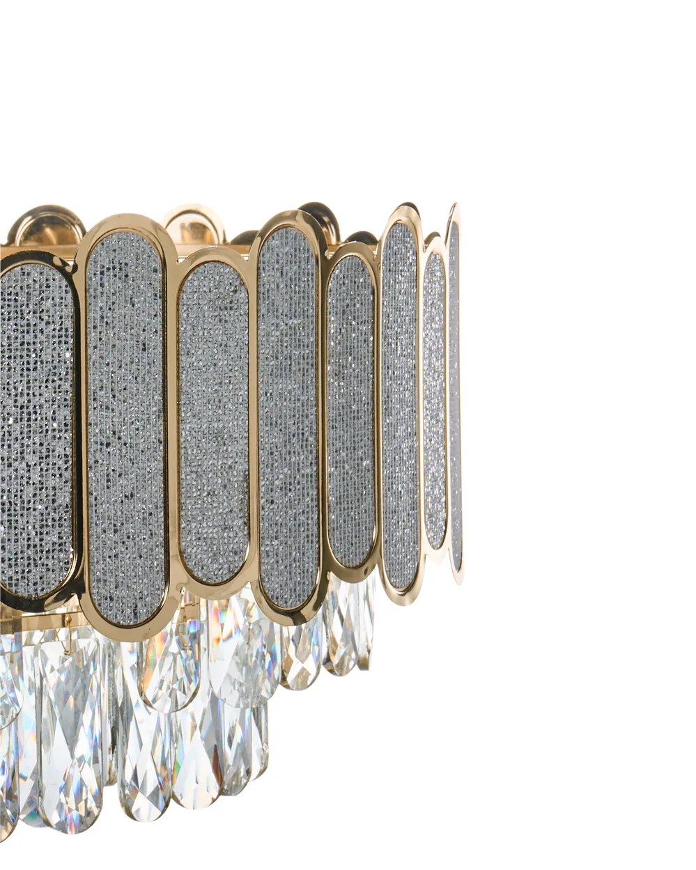 Chandelier AGUARICO Glass Brass_1006027