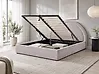Ottoman Bed MOUZON Chenille Taupe 160 x 200 cm (EU King Size)