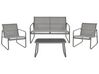 4 Seater Metal Garden Sofa Set Grey BARREA_921804