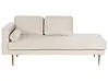 Chaise longue izquierda MIRAMAS Terciopelo Beige