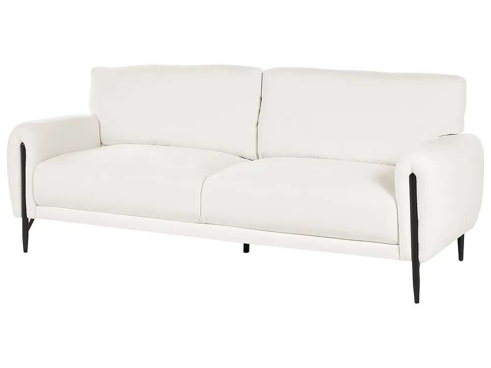 Sofa 3-Sitzer SKARO Chenillegewebe Cremeweiß_1155791