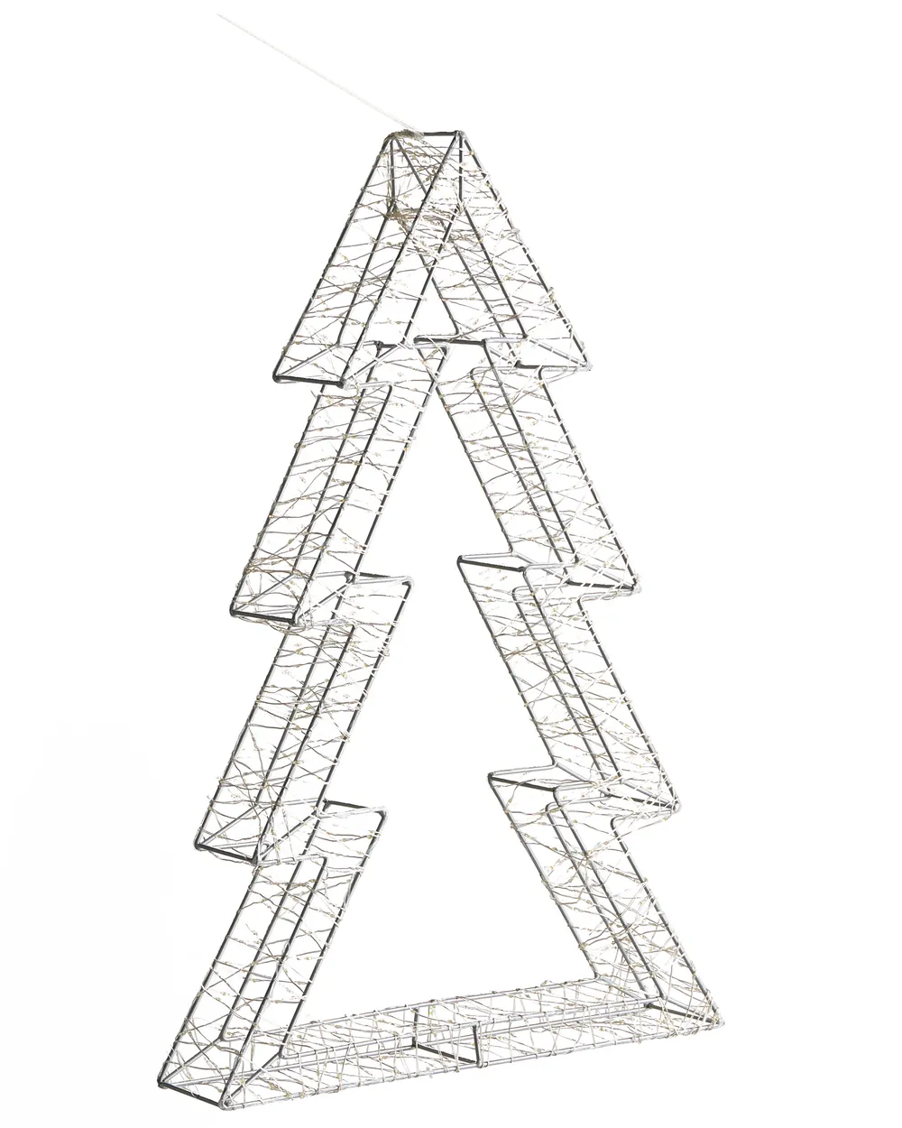 Decorazione per esterni LED AKERAN 60 cm Albero di Natale Argento_1031796