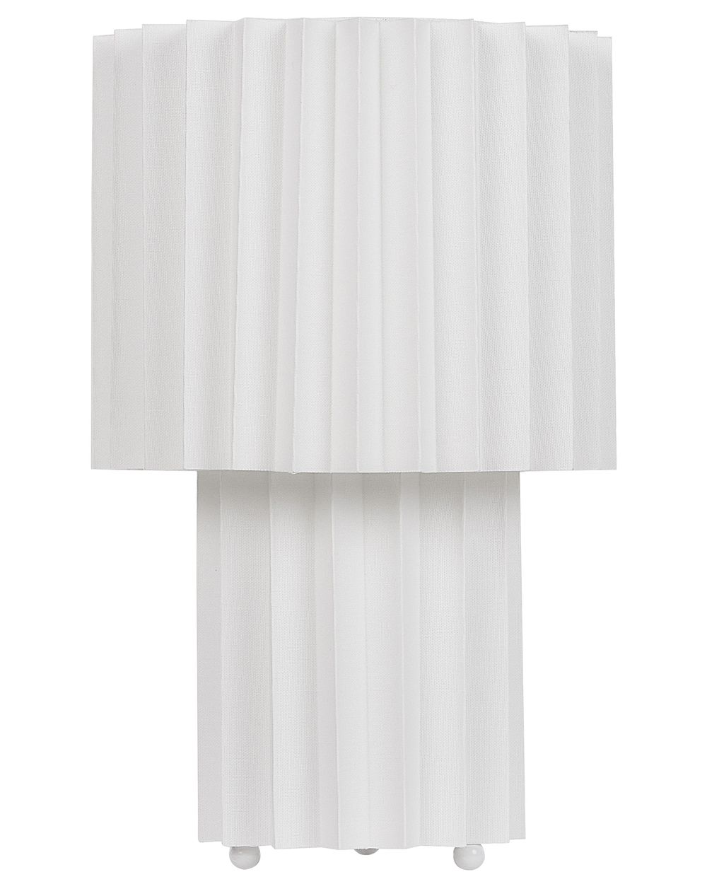 Tischlampe ALFEIOS Leinen Weiß