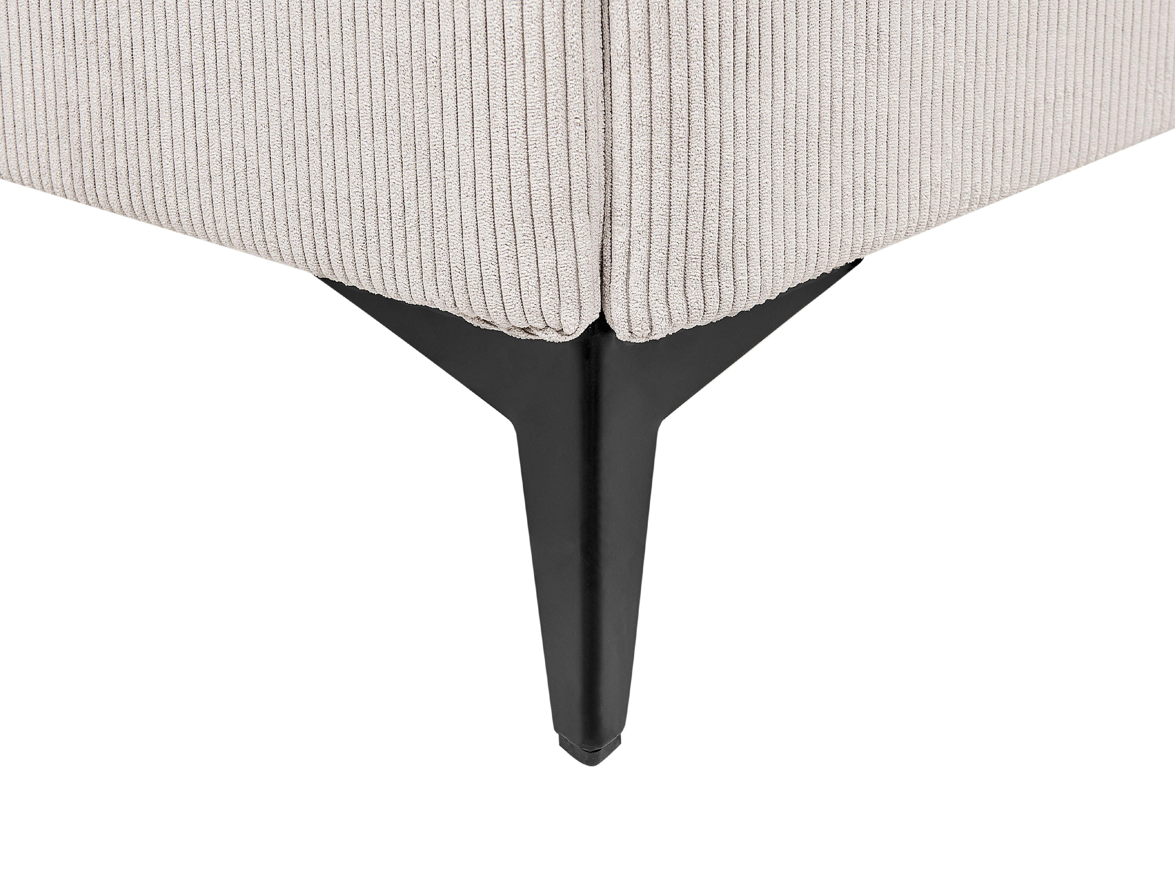 Bett mit Lattenrost Cord MELLE 140 x 200 cm Hellbeige_882192