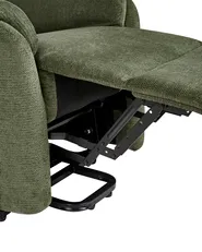 Electric Recliner Chair ELEGY with Footrest Fabric Green_951631