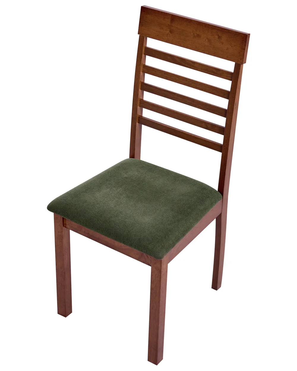 Set di 2 sedie da pranzo ORTLEY Legno Marrone scuro/Verde_1010671