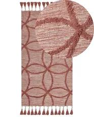 Tappeto KIRSEHIR Rosso 80 x 150 cm Cotone_839693