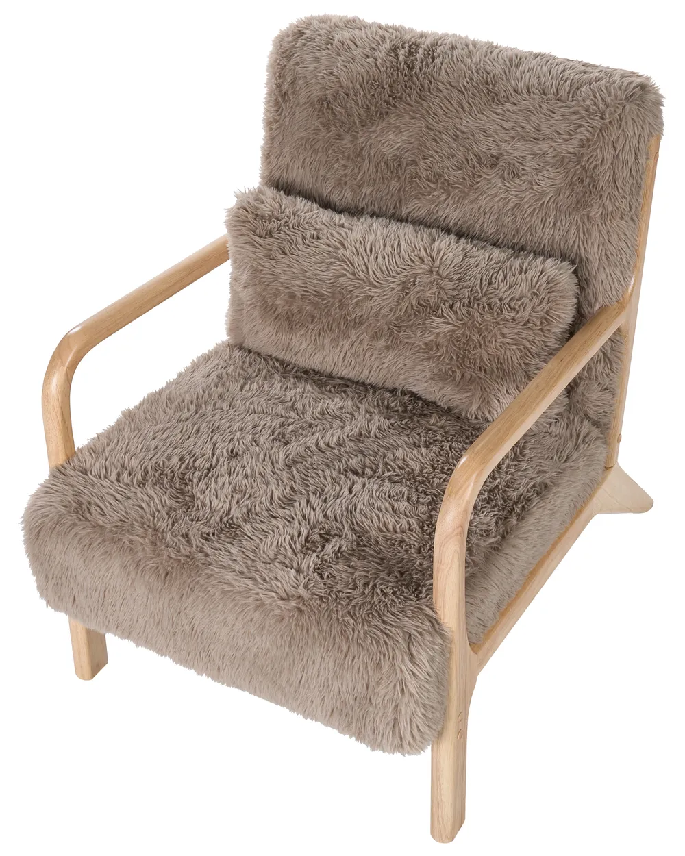 Armchair SKOVDE Faux Fur Taupe_1019273