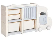 Toy Storage Organiser BULLI Truck 67 cm Beige_1123515