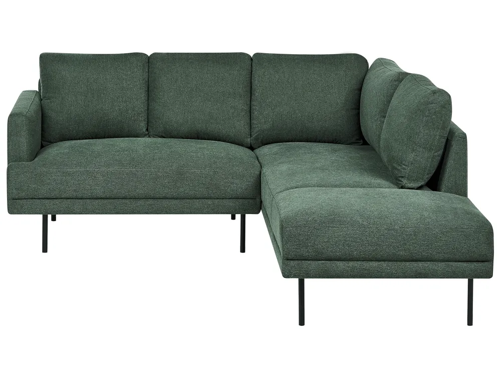Canapé d'angle 4 places BREDA Tissu Vert foncé Côté gauche