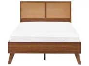 Bed PE Rattan MONPAZIER 120 x 200 cm (EU Small Double) Dark Brown_1037773
