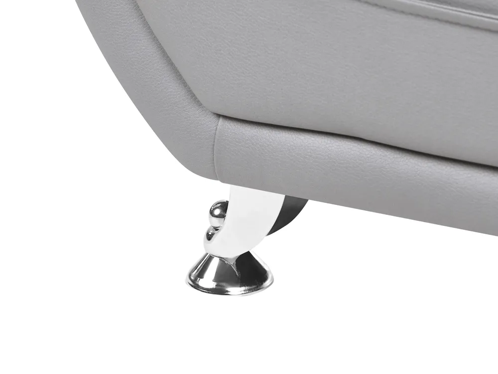 Set da salotto 6 posti LEIRA Pelle sintetica Grigio_1058680