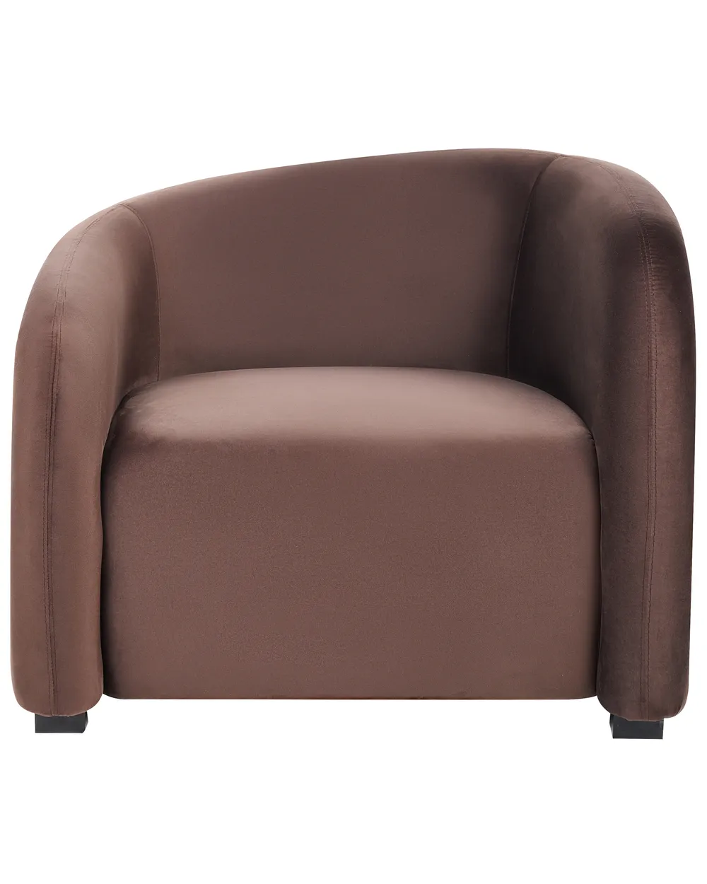 Living Room Set 5 Seater VELTADA Velvet Dark Brown_1028393