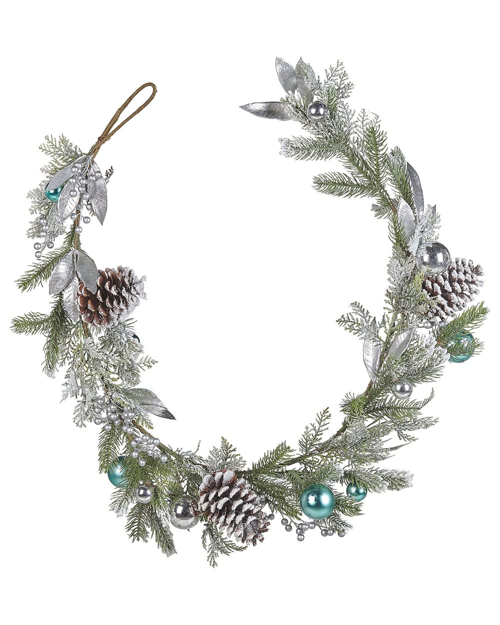 Christmas Garland LLEIDA 150 cm Silver