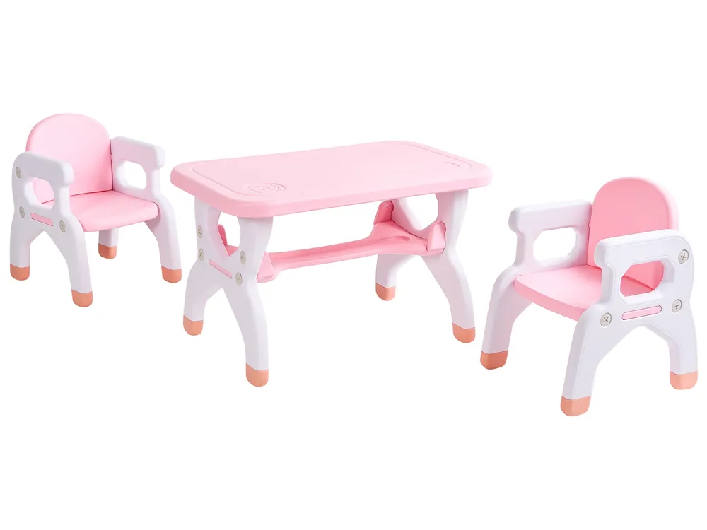 Kids Table with Chairs BOLLON Pink