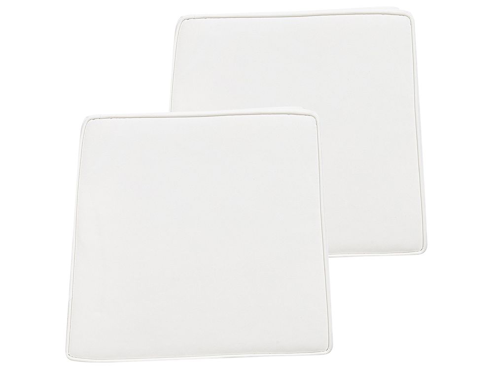 Zestaw 2 poduszek na krzesło ogrodowe TERNI 37 x 34 cm Złamana biel