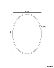 Lustro ścienne OUVEA 57 cm 79 cm Metal Złoty_756439