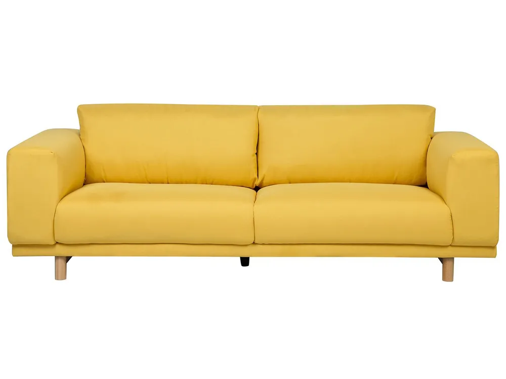 fabric sofa seater sofa yellow Sofa Seater NIVALA Fabric Yellow